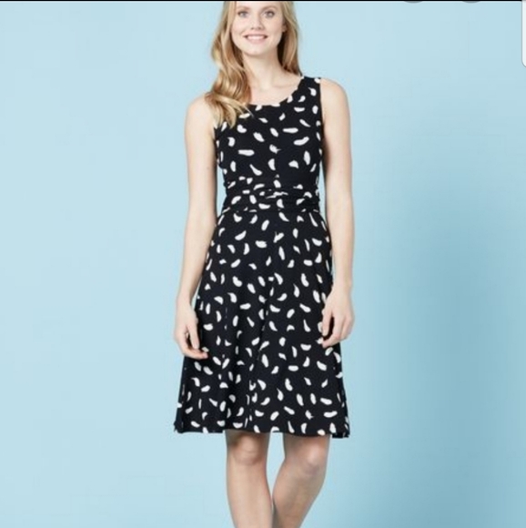 Boden Dresses & Skirts - Boden Tie Waist Brush Stroke Bellet Dress